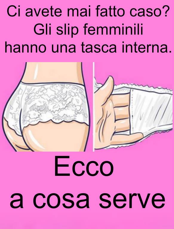 CI AVETE MAI FATTO CASO? GLI SLIP FEMMINILI HANNO UNA TASCA INTERNA - ECCO A COSA SERVE - 06/11/2017